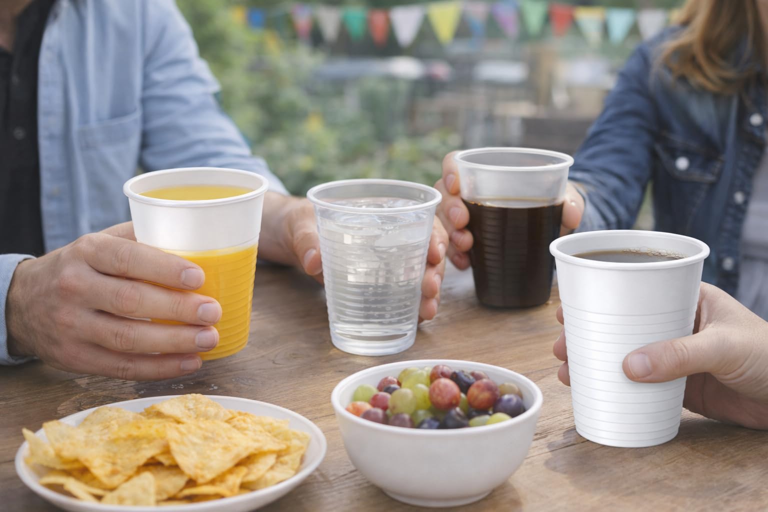 Vaso Reutilizable de Polipropileno 200/220 ml Blanco – Apto Lavavajillas 50 °C – Resiste 25 Lavados – Vaso Plástico Reutilizable para Hostelería, Eventos y Oficina (3000)