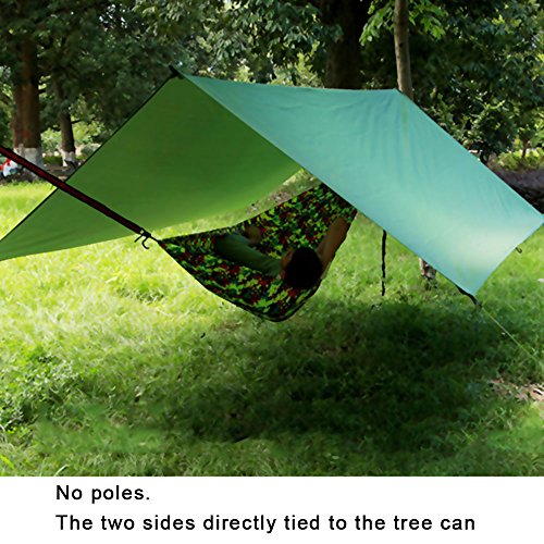 Bâche de tente de camping 3x3m imperméable et légère pour la randonnée - 5
