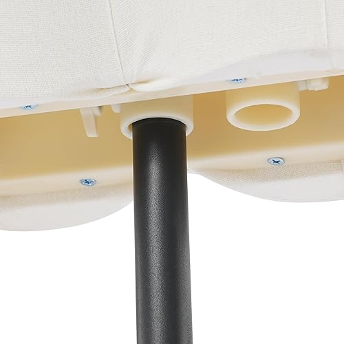 Miniatura 9 de Maniquí femenino ajustable para exhibición de ropa, forma de vestido ajustable de 55-80 pulgadas de altura con cubierta de lino, cabeza giratoria y