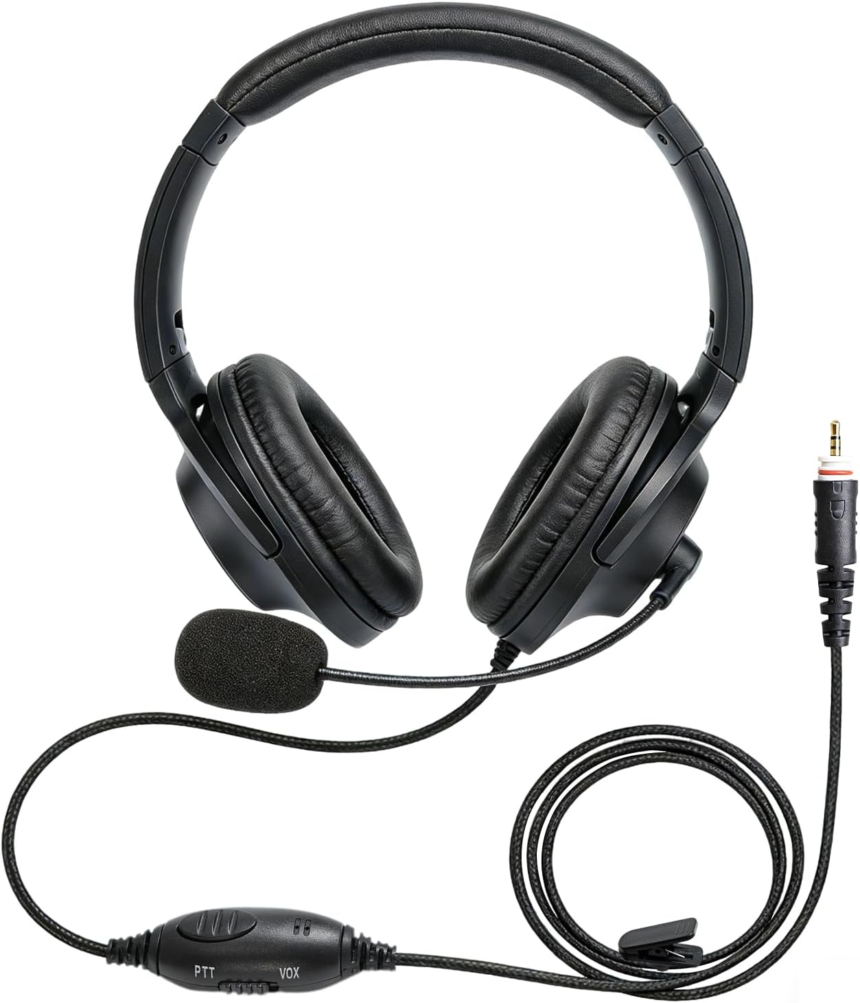 Over The Head Headset Security Earmuff with VOX & PTT, Boom Mic Compatible for Motorola CLP-E Series Walkie Talkies CLP1010e CLP1040e CLP1060e CLP1080e