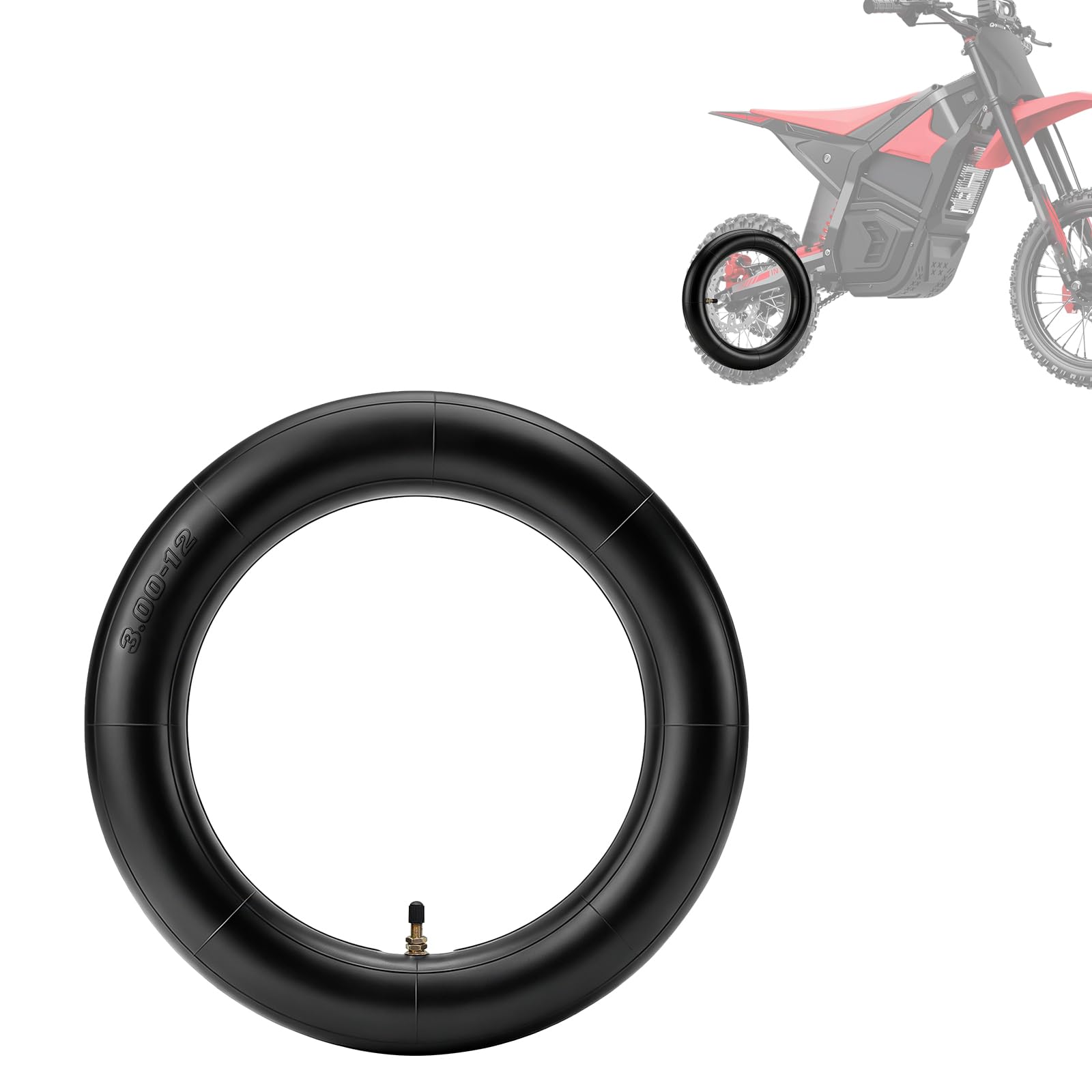 Rear Inner Tube for Yozma in 10 and Pro,Upgraded Rubber Tire Tube Replacement Also for Tuttio Tuttio Soleil01 Electric Dirt Bike,3.00/3.50-12