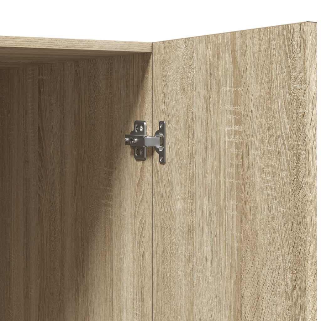 ACAGALA Armario para lavadora con puertas, mueble de baño para secadora y lavadora, armario de transformación para lavadora, 71x71,5x91,5 cm Roble Sonoma