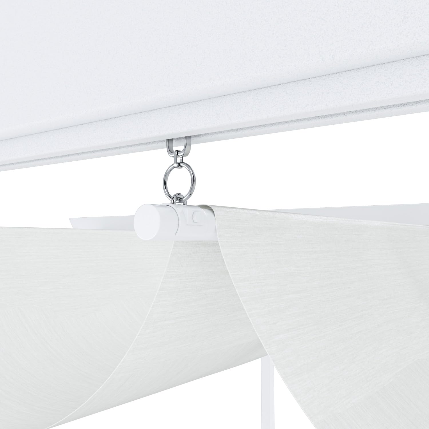 Gazebo Pergola 3 x 4 M con Telo Bianco Impermeabile Retrattile Richiudibile Struttura in Acciaio Bianco per Giardino Terrazzo Piscina Esterno Fiere Campeggio Design Elegante