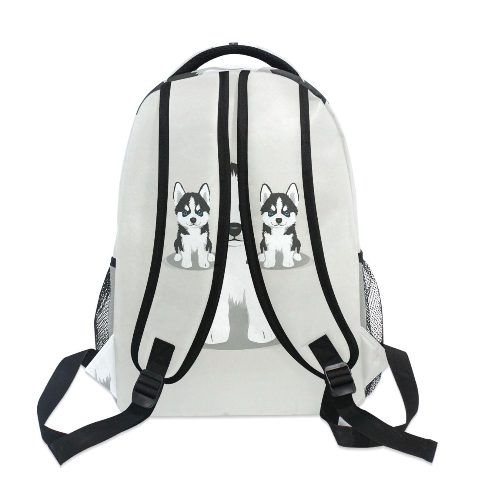 Wamika Siberian Husky Puppy Backpacks for Kids Women Men Dog Design Computer Laptop Backpack Cute Puppy Casual Book Bag Travel Camping Daypack : Electronics