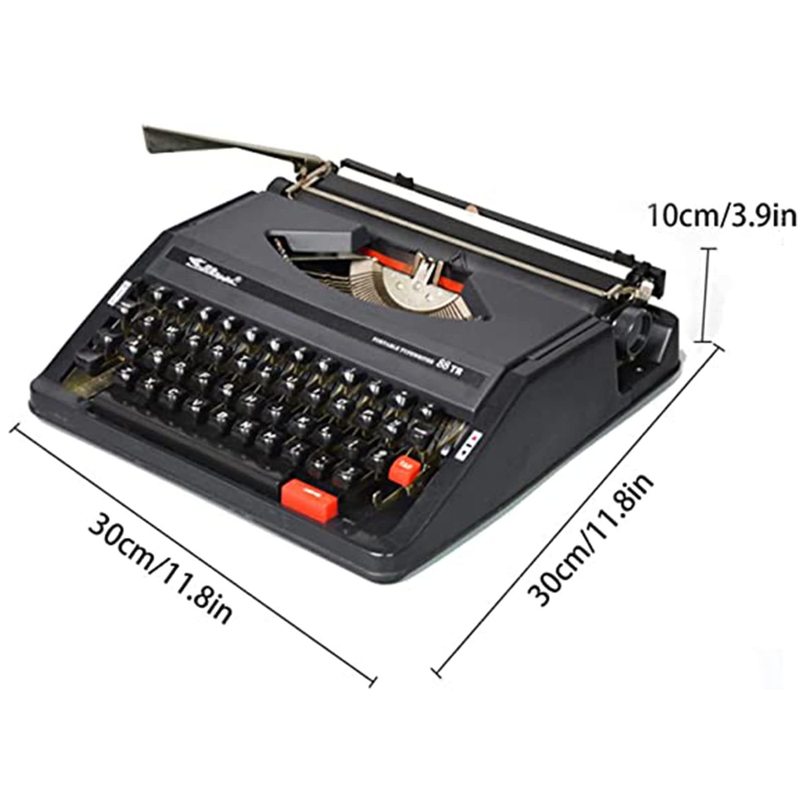 Machinery Schreibmaschine, altmodische manuelle Schreibmaschine, Klassische Nostalgie, tragbare Retro-manuelle Schreibmaschine, für Notizen oder Briefe oder kreatives Schreiben, Liter
