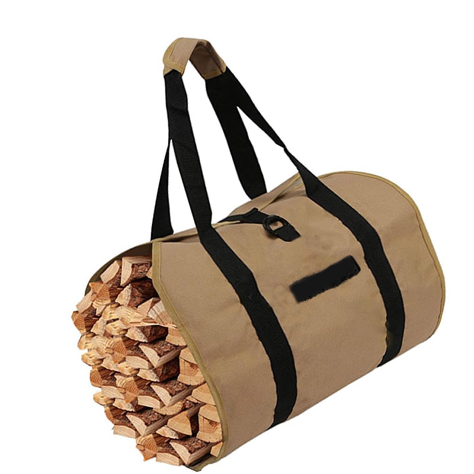 Lerpwige Spacious Outdoor Firewood Bag Waterproofed Oxfords Materials Reinforced Handle Easyly Clean Camping Gear Multipurpose Campfires Wood Organizers Bag