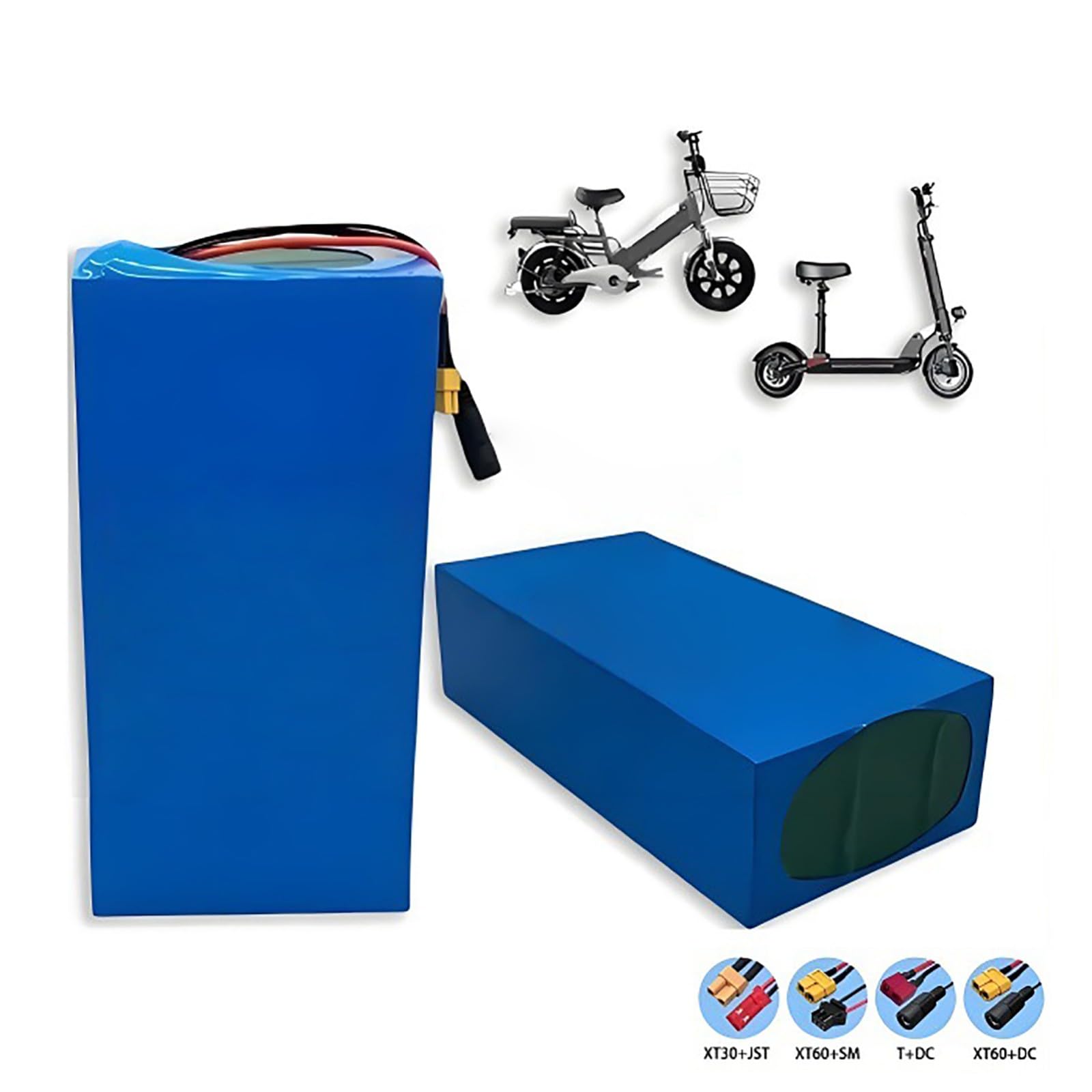 Batería de Litio de 48V 20Ah para Bicicleta eléctrica, batería Recargable de 48 voltios de Iones de Litio para Bicicleta eléctrica o Patinete eléctrico con Cargador 48V 20Ah,XT60+DC
