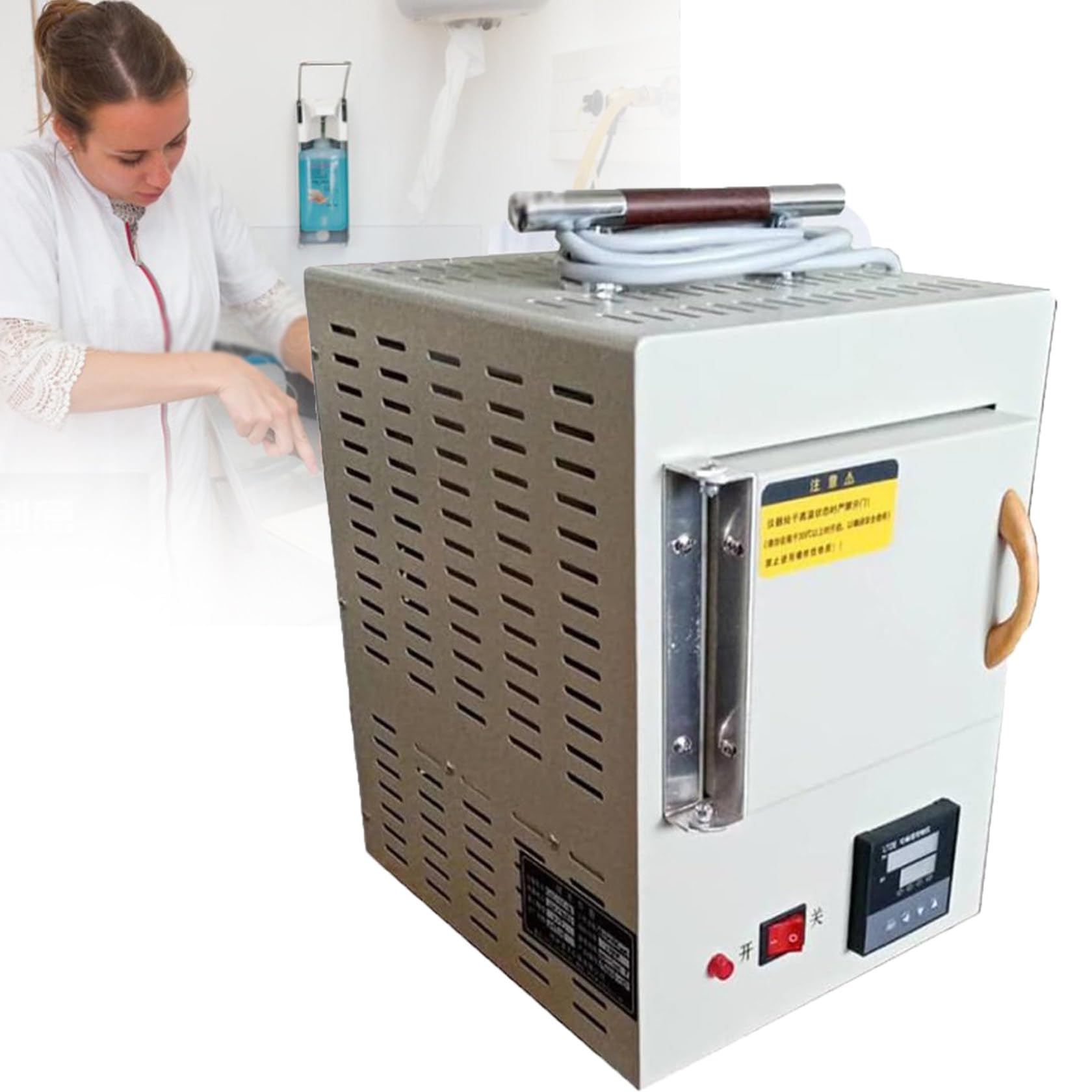 Lab Electric Muffle Furnace, Closed Laboratory, Electric Stoves with Integrated Program Control,for Dental, Dentistry Cast