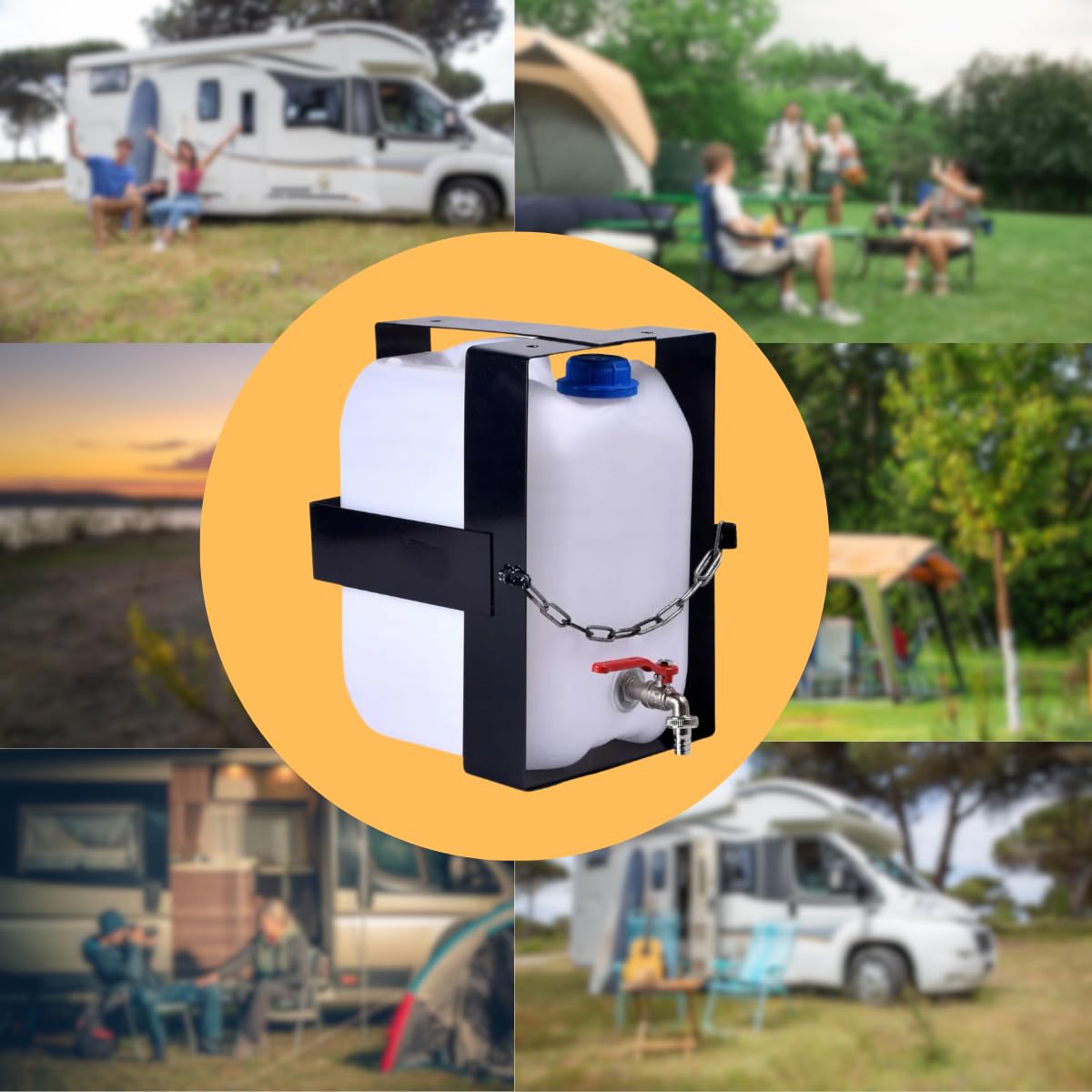 Bidon d'eau 10 l en plastique, réservoir d'eau avec robinet, bidon d'eau potable, réservoir d'eau, bidon en plastique, pour la maison, le jardin, la voiture et le camping, etc. Fermeture étanche