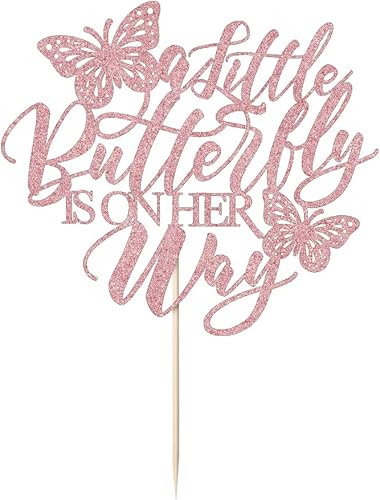 Miniatura 3 de Decoración para tartas con temática de mariposa, ideal para baby shower, bienvenida al bebé, suministros de decoración de fiesta de revelación de