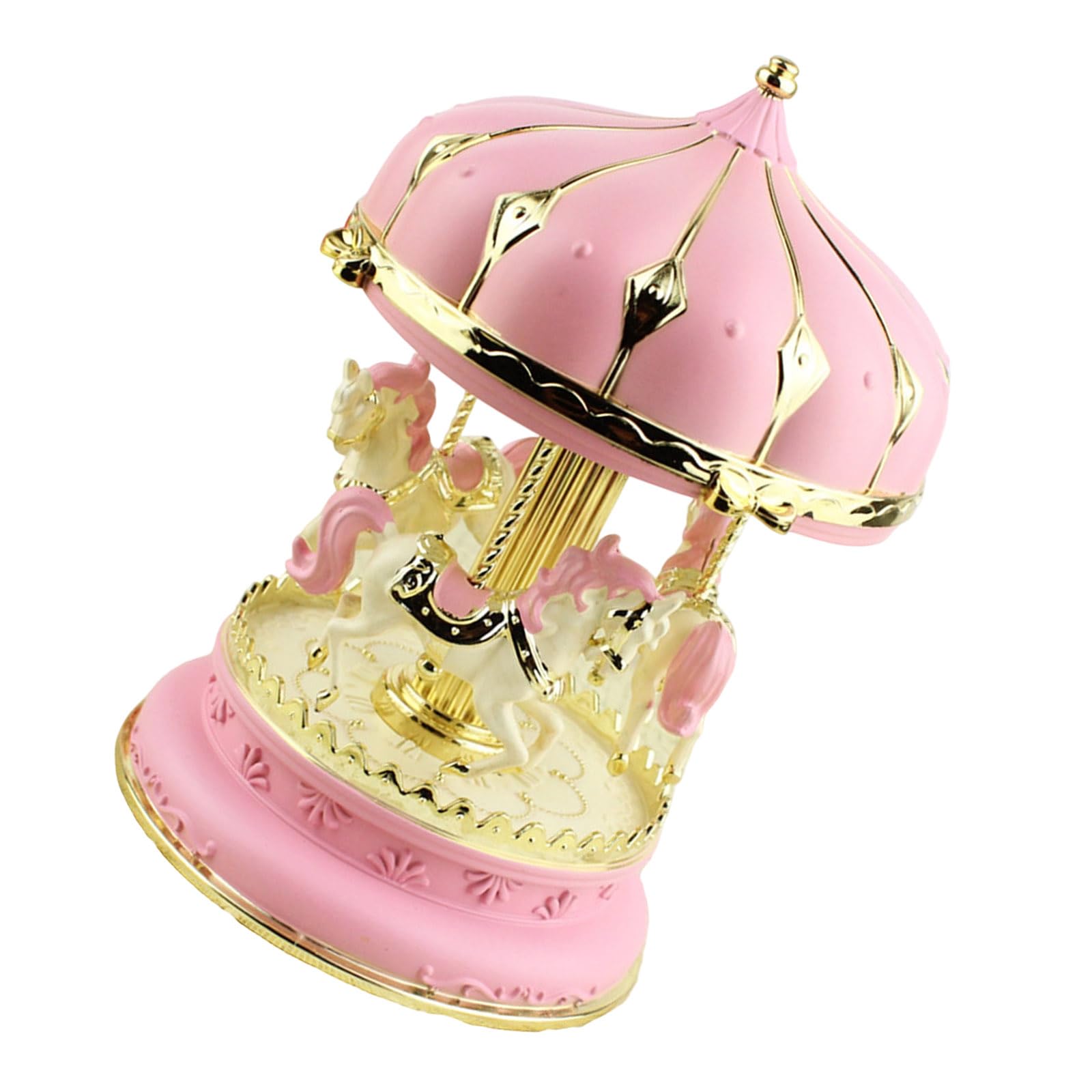 Boîte à musique carrousel chevaux fille petite-fille lumineuse