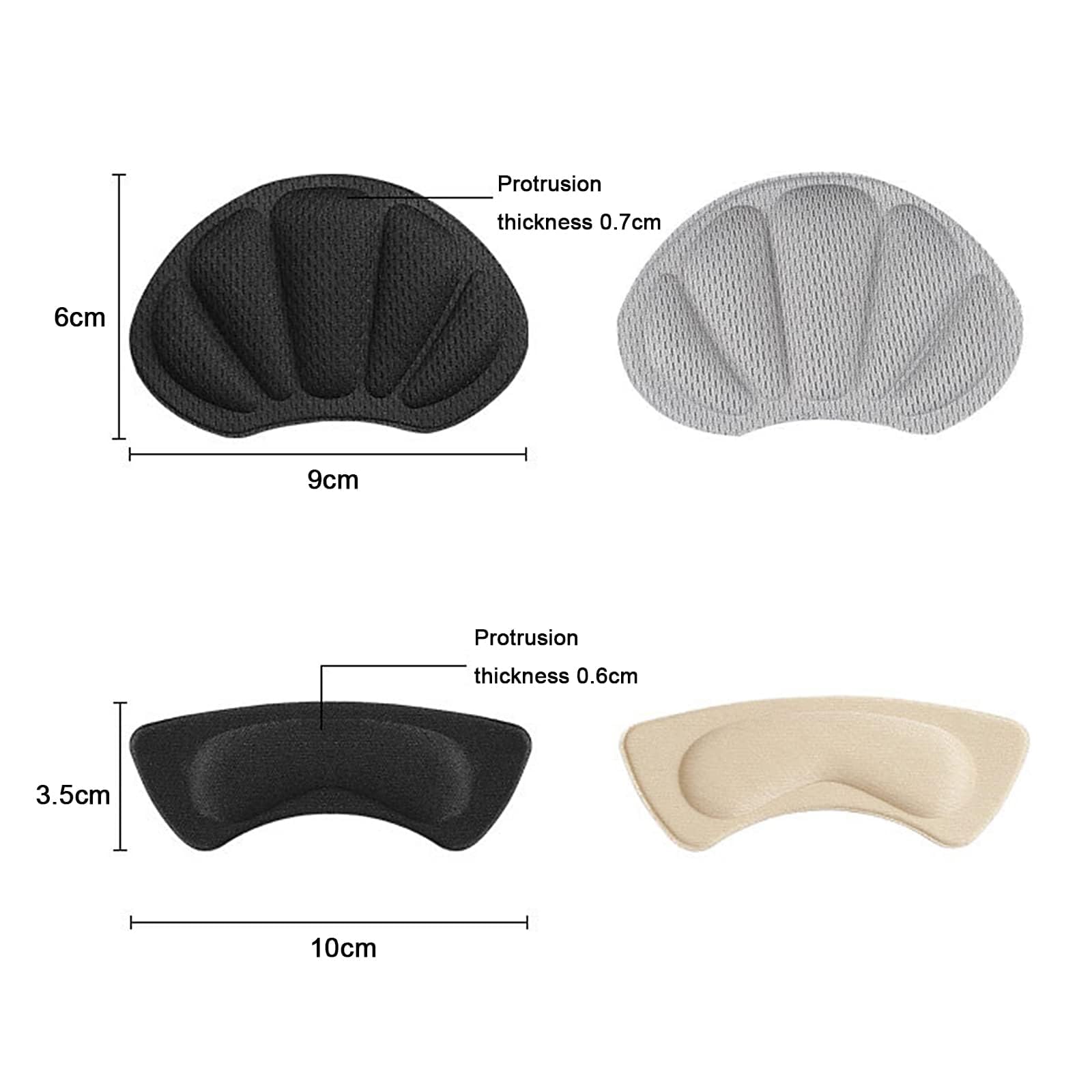 8 Pares Almohadillas para Talón, Almohadillas Autoadhesivas Antirrozadura, Evitan que los Talones Rocen y Resbalen, Ajustador de Talla, Rellenos para Zapatos Demasiado Grandes para Hombres y Mujeres