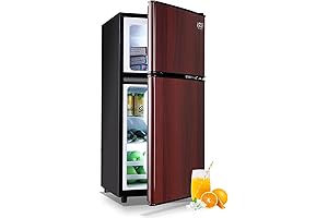 Krib Bling 3.5 Cu Ft Compact Refrigerator with Top-Mount Freezer and Adjustable Thermostat