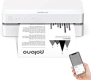 Thermal Printer, 2.4 GHz WiFi Inkless Printer Supports 8.5" x 11" US Letter Size Thermal Paper, Auto Cutting, Wireless Printer Support Android, iOS & Laptop, Compact Printer for Home Use, Office