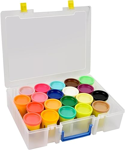 Estuche para compuesto de modelado Play-Doh, paquete de 20 latas de colores de 3 onzas, contenedor organizador de caja de almacenamiento con