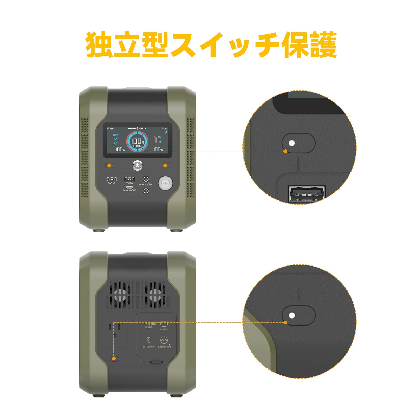 リン酸鉄リチウムイオン電源 280W ポータブル電源 超コンパクト 41i-osli+PL.jpg_BO30,255,255,