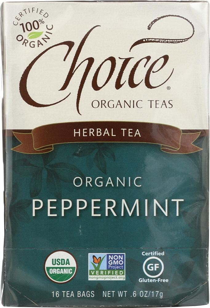 Choice Organic Teas Organic Peppermint Herb Tea - 16 Tea Bags