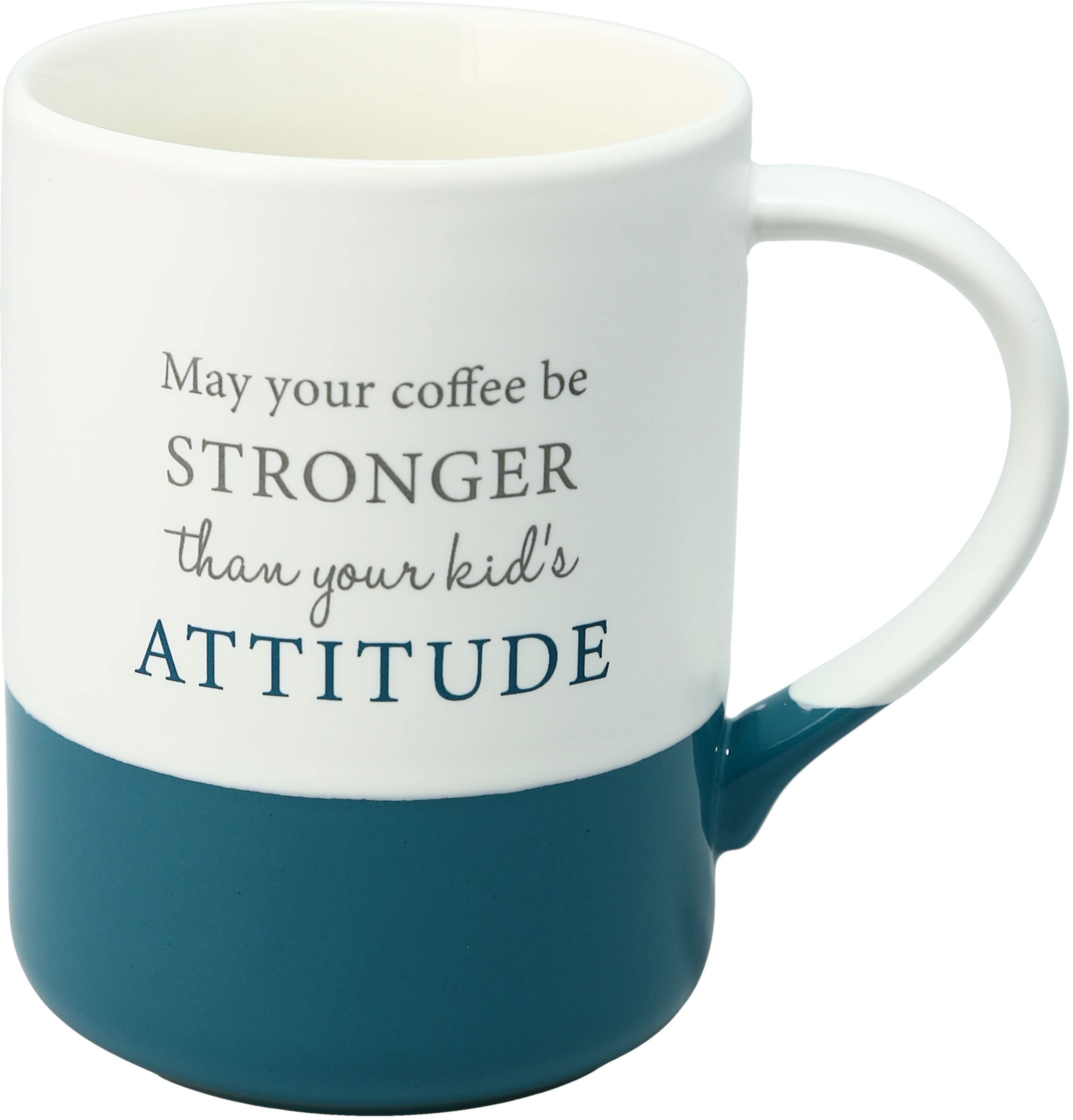 Pavilion - 18 oz Large Coffee Cup Mug - May Your Coffee Be Stronger Than Your Kid's Attitude