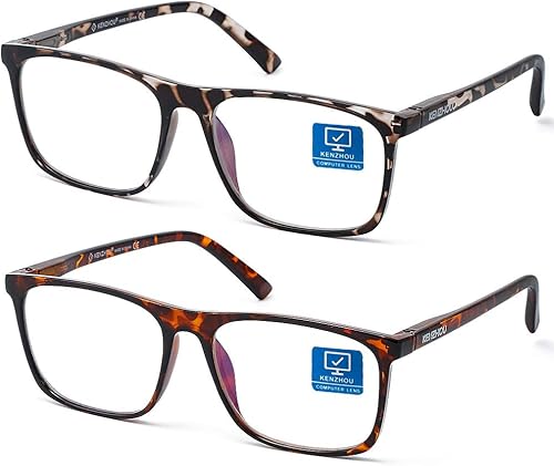 K KENZHOU Blue Light Blocking Computer Gaming Glasses Anti Glare Eyestrain MenWomen