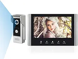 Interfone com Camera, Com Visão Noturna, Video Porteiro, Video Porteiro Inteligente, Campainha com Camera, Residencial, Tela de 7 Polegadas