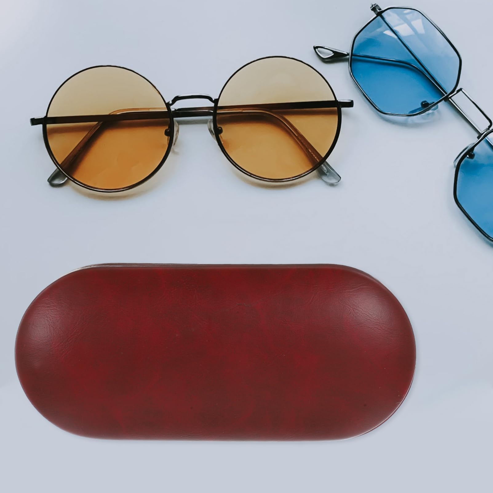 4juegos Estuche De Lentes De Contacto y Gafas Caja Portátil Doble para Almacenamiento Seguro De Gafas y Lentes Diseño Conveniente para Uso Diario y Viajes Elegante