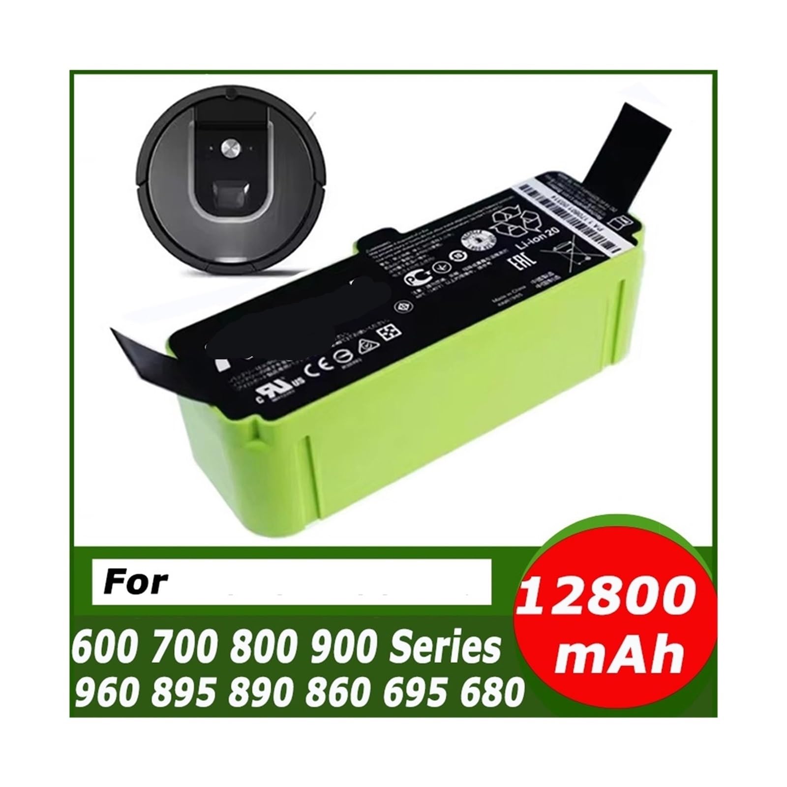 Batterie 14,4 V 1800 MAh, Compatible Avec Les Aspirateurs