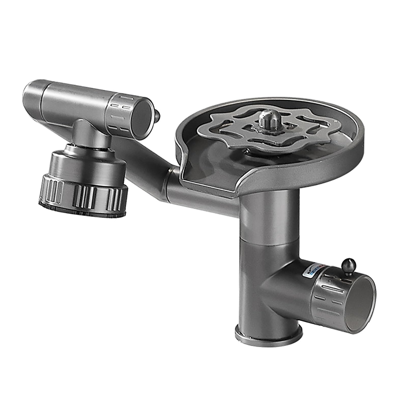 2-in-1 Sink Faucet with Glass Rinser, Rotating Tap, 4 Water Modes for Kitchen Use
