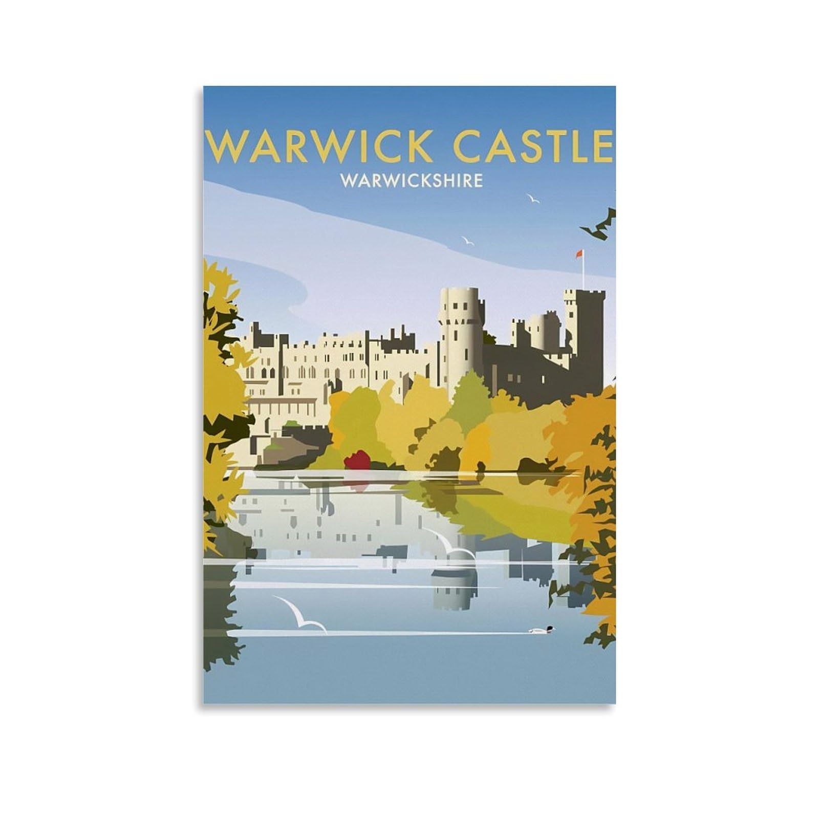 EZMLFA Diamond Painting Art Kits,Warwick Castle Warwickshire,5D Diamond Painting Kit for Adults Beginners, DIY Full Round Drill Gem Art Kits for Home Decor 40x50cm