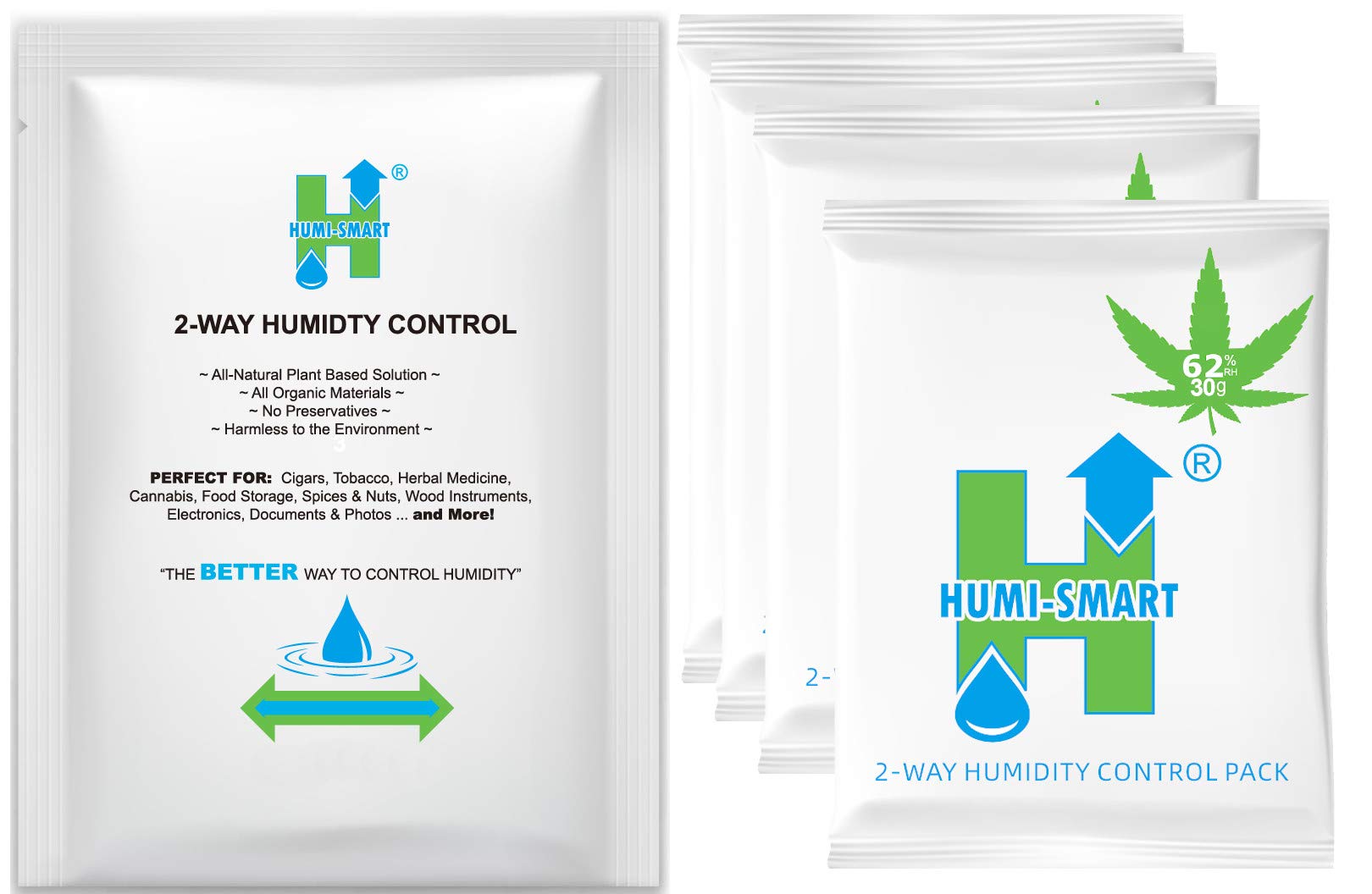 HUMI-SMART2-Way Control 62% RH 30g 4-Pack
