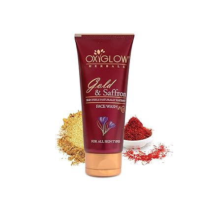 Oxyglow Golden Glow Gold and Saffron Face Wash, 100ml