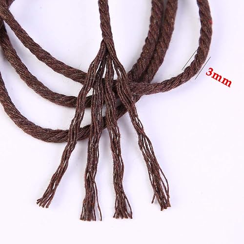 Miniatura 26 de Cuerda de macramé gris de 0.118 in x 109 yardas, cuerda de algodón de colores para colgar en la pared, colgadores de plantas, manualidades, tejer