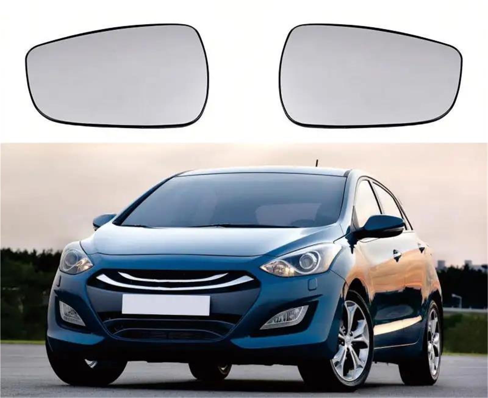 Rétroviseur Intérieur Pour HYUNDAI Pour I30, Pour VELOSTER Pour ELANTRA (2011-2017) : Grand Angle, Chauffant, Avec Aide Au Stationnement Remplacement Verre Rétroviseur(DROITE)