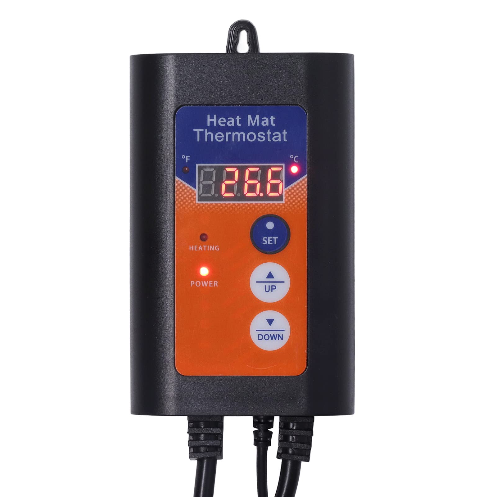 Cyfrowy termostat maty grzewczej, LED 1000W Fahrenheita Celsjusza Cyfrowy regulator temperatury przełączany mata ciepła sadzonki do kiełkowania nasion(#2)
