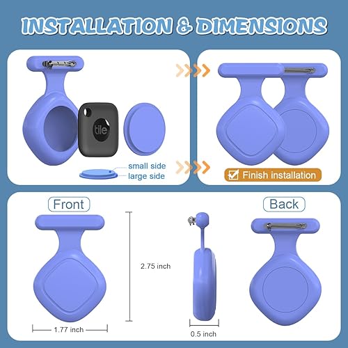 Miniatura 6 de Paquete de 2 Soporte impermeable para azulejos para niños, soporte de alfiler oculto de silicona suave para ropa de niños mayores, funda completa