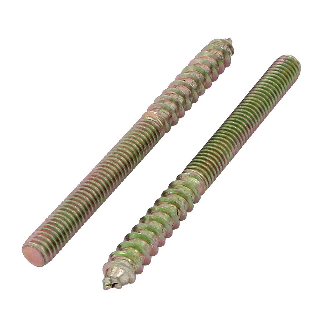 Aexit M6x70mm Carbon Home Hardware Steel Zinc Plated Self-Tapping Hanger Bolt 10pcs Model:44as647qo306