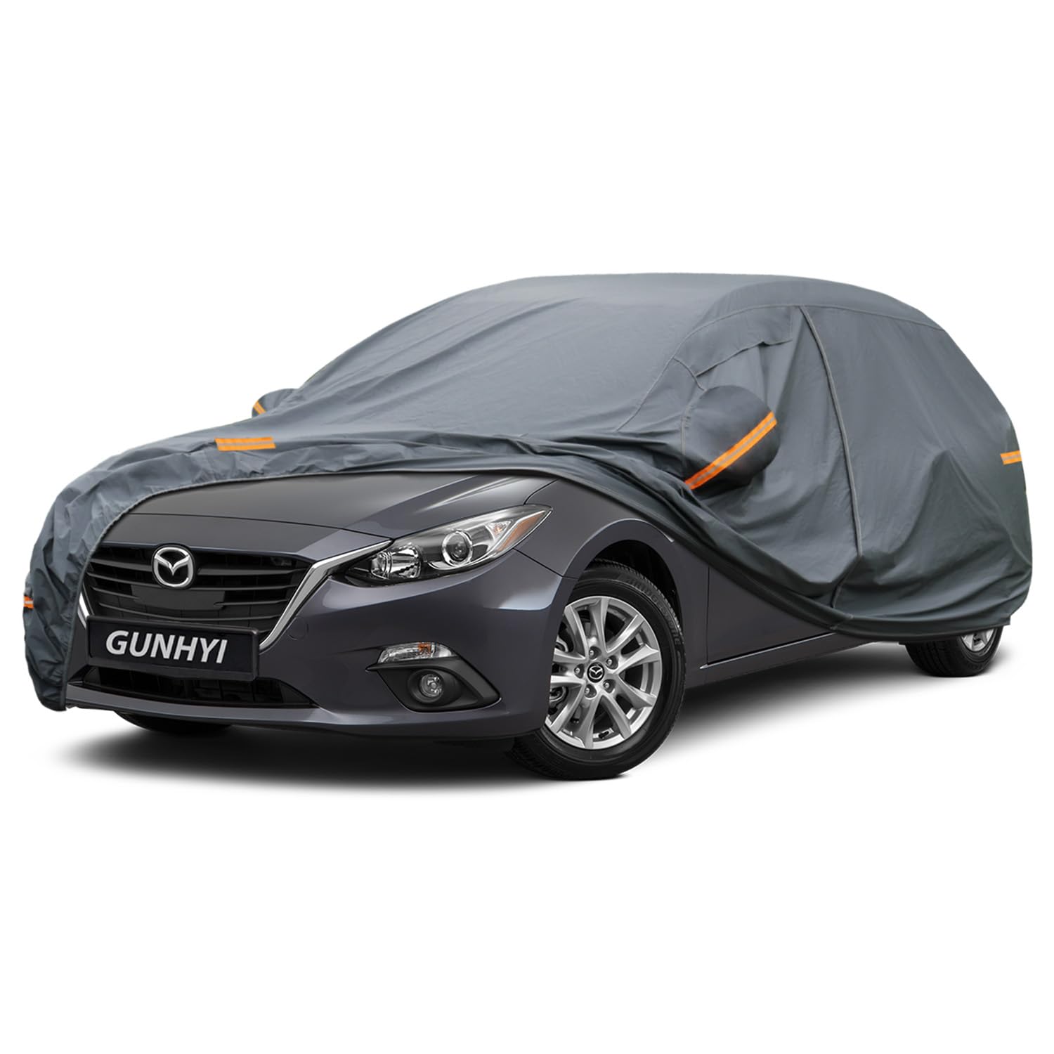 GUNHYI Premium Car Cover Custom Fit Mazda Protege5, 16 Layers Heavy Duty Car Cover Waterproof All Weather with Zipper Door for Sun Rain Snow Dust Uv Protection