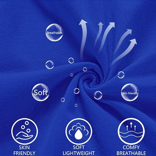 Alwaysone Girls' Casual Midi Skirt Soft Cotton Maxi Skirts Long Skirt With Elastic Waist For Girls 3-14 Year (Blue-M) #TOP3
