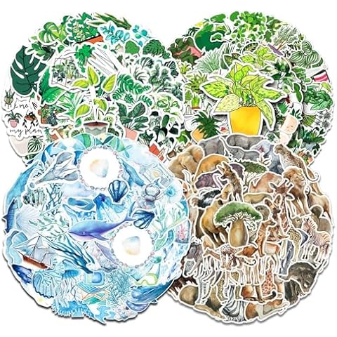 Realand 200Pcs Jungle and Ocean Stickers Cover