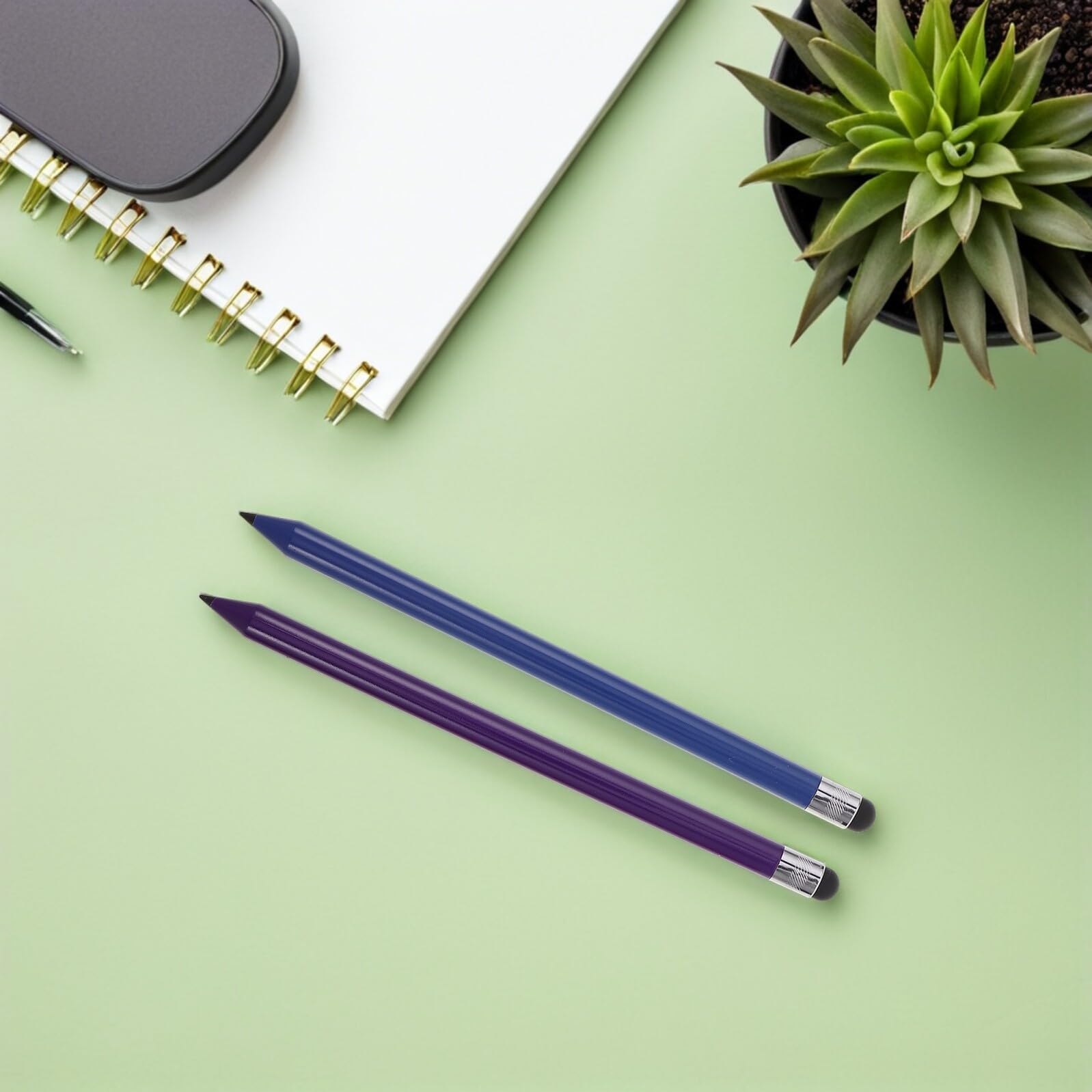 Lápiz Óptico para Tableta Diseño de Lápiz, Paquete de 6 Piezas de Plástico Portátil para Dispositivos Táctiles y Teléfonos Inteligentes, Adecuado para Navegación y Escritura