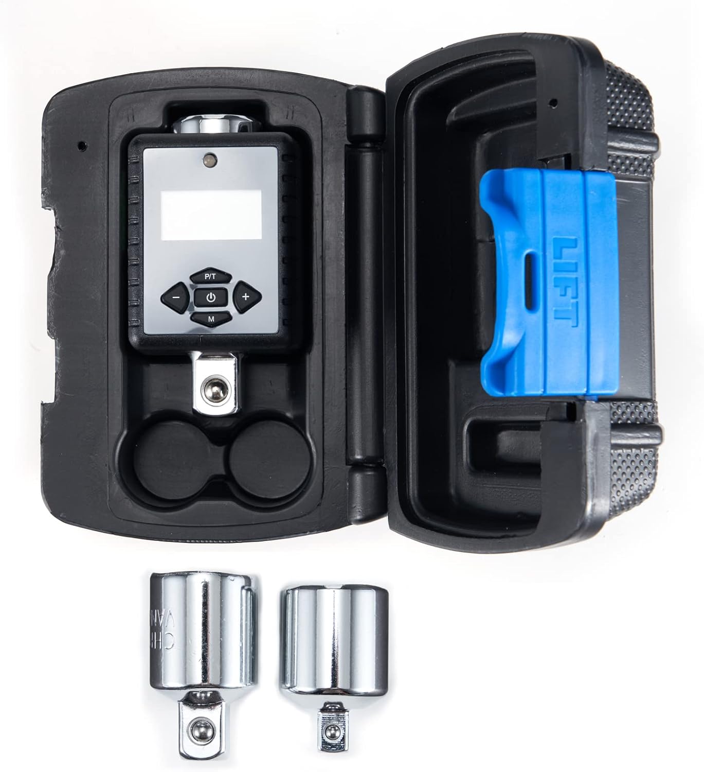 ThreeH 1/2''(1.5 to 147.6 ft-lbs.) Heavy Duty Digital Torque Adapter with LED&Buzzer Alert (1/2'' Drive & includes adapters for 3/8'' and 1/4'')