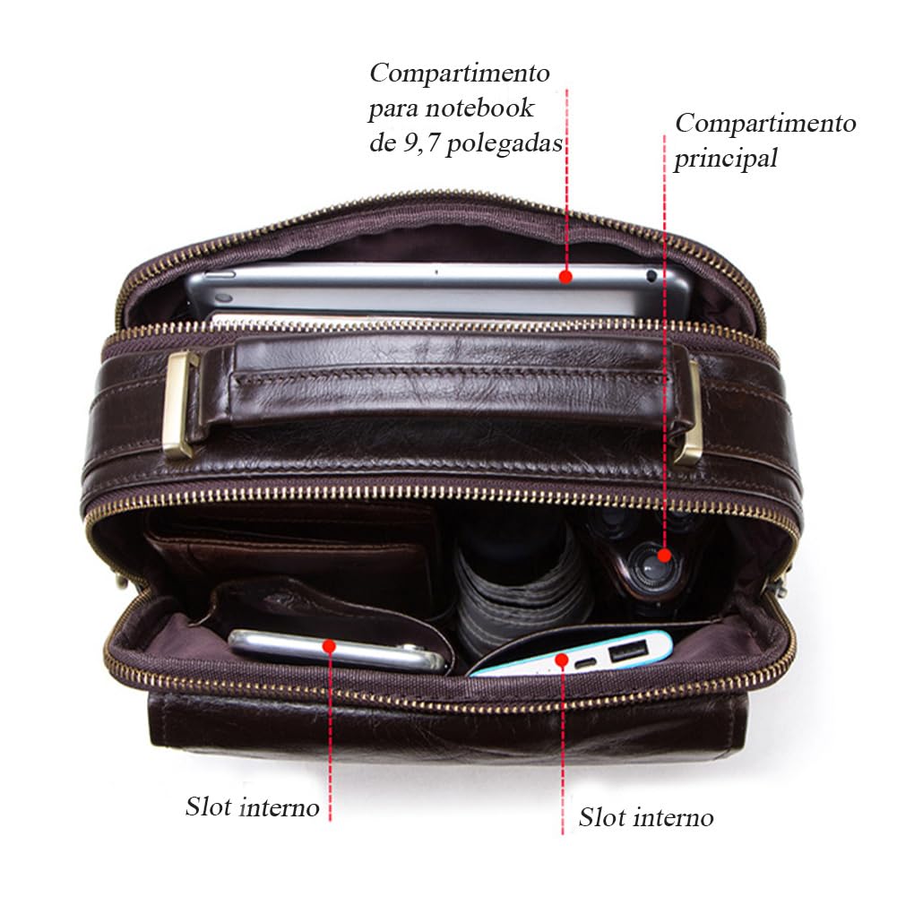 Bolsa Tiracolo Masculina de Couro Legítimo CONTACTS – Bolsas Transversal Ombro com Alça Ajustável e Bolso para Notebook até 9.7″, Estilo Executivo e Casual, Shoulder Bag Grande… em promoção! Veja a oferta e mais achadinhos de Mochilas & Pastas Masculinas 7 Hoje é o melhor dia para comprar Bolsa Tiracolo Masculina de Couro Legítimo CONTACTS – Bolsas Transversal Ombro com Alça Ajustável e Bolso para Notebook até 9.7″, Estilo Executivo e Casual, Shoulder Bag Grande… com aquele preço maroto! Promoção! Aproveite a oferta! 7