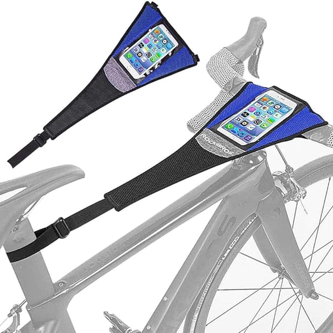 Parasudore a rullo, rete di saldatura per bicicletta, protezione per la saldatura, per bicicletta, con custodia per cellulare, anti-sudore, ad asciugatura rapida
