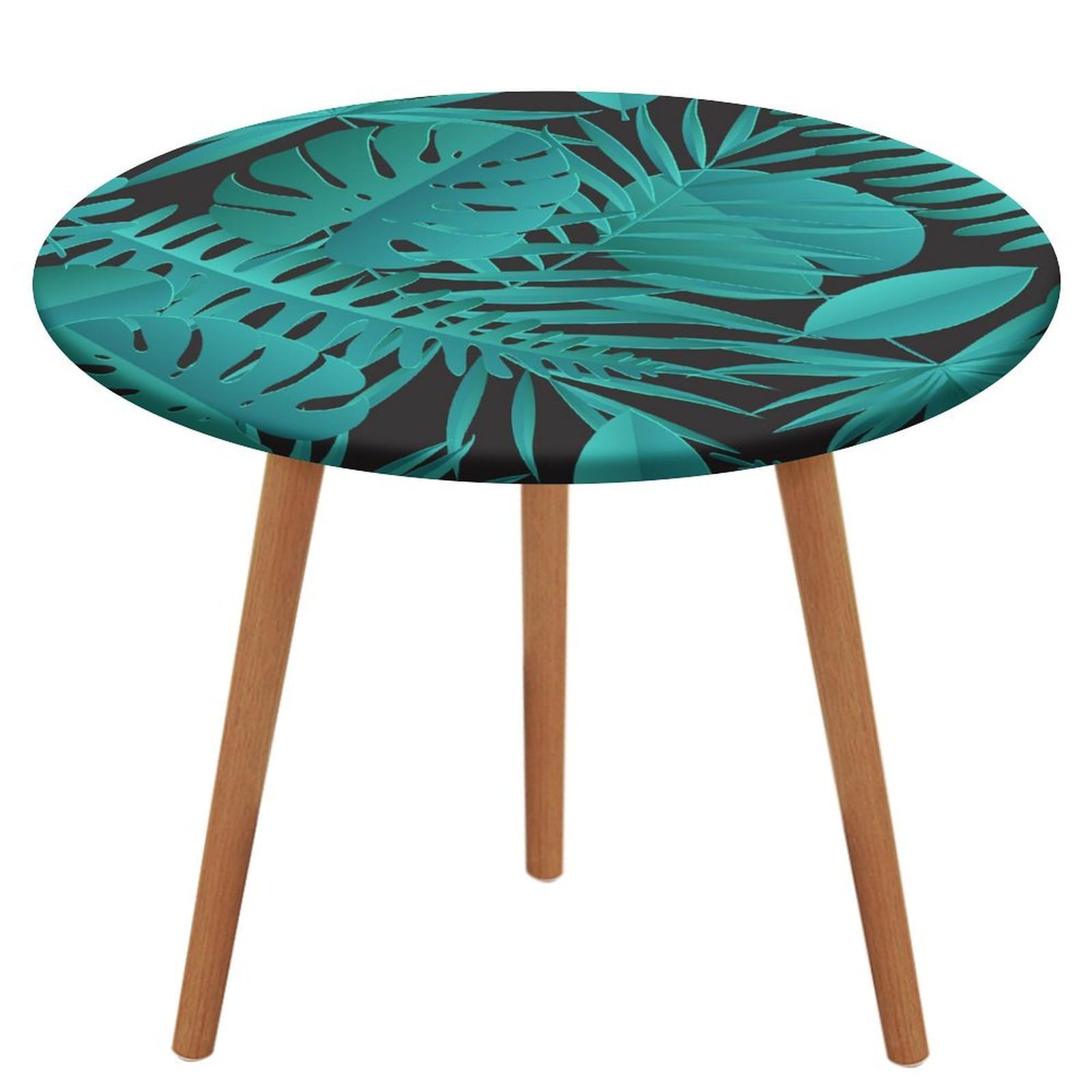 MZGFAQ Blue Leaves Dining Table Cover Water Resistance Tablecloth For Home Restaurant Party