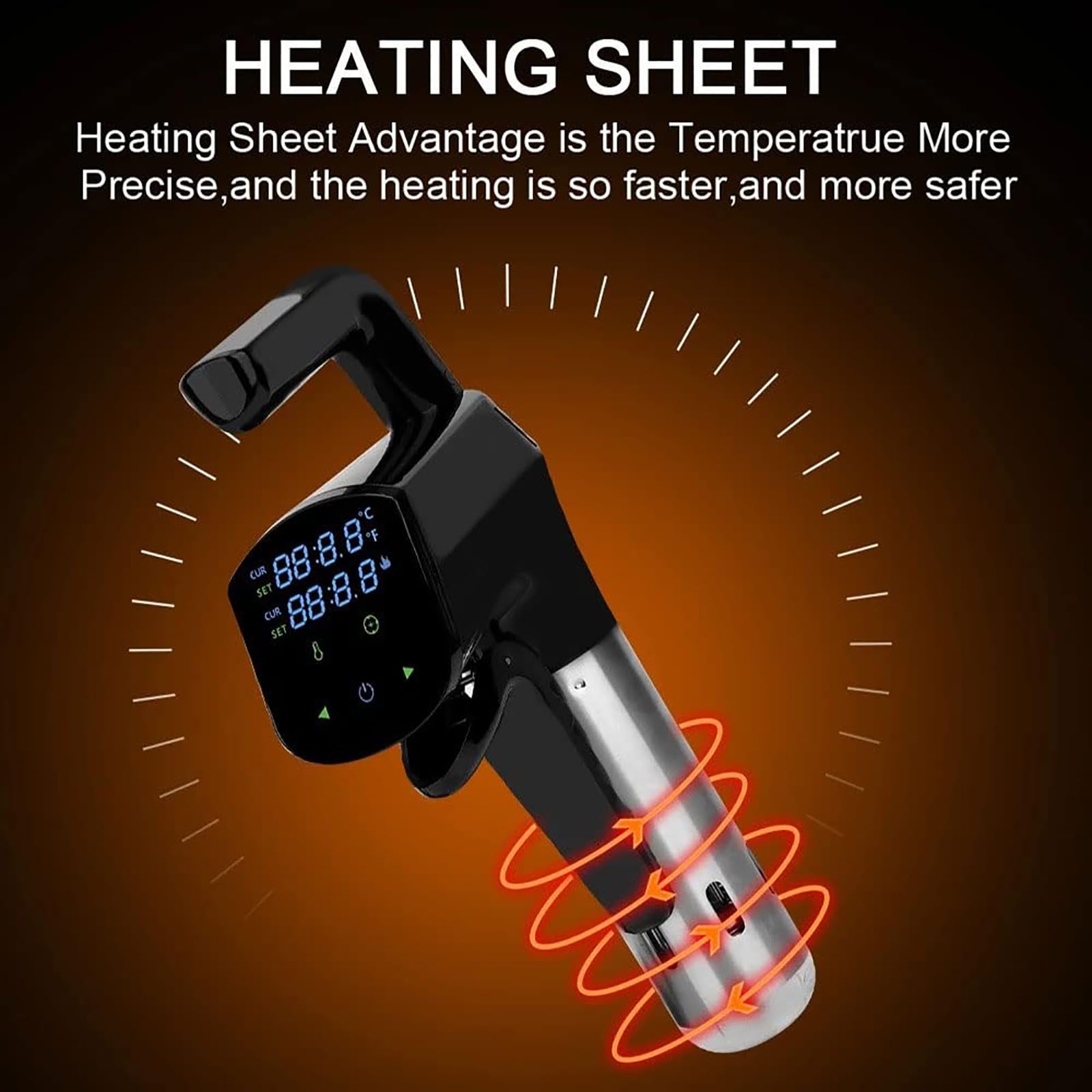 Olla de cocción Lenta a Baja Temperatura para el hogar, máquina de cocción al vacío a Baja Temperatura, Pantalla táctil LCD con Control de Temperatura ultraancho