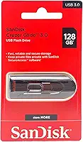 Sandisk Pen drive USB Cruzer Glide, 128 GB, preto/vermelho (SDCZ60-128G-A46)