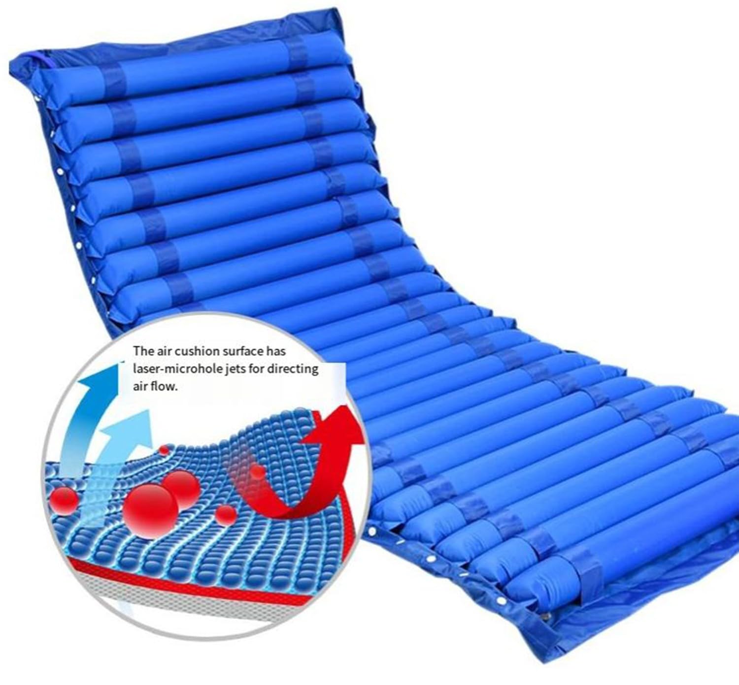 BLUEZY Colchón Antiescaras Hinchable, Colchón Antiescaras Adecuado De Presión Alterna Colchón Antiescaras Matelas Gonflable Médical para Cama De Enfermería, Poco Ruidoso