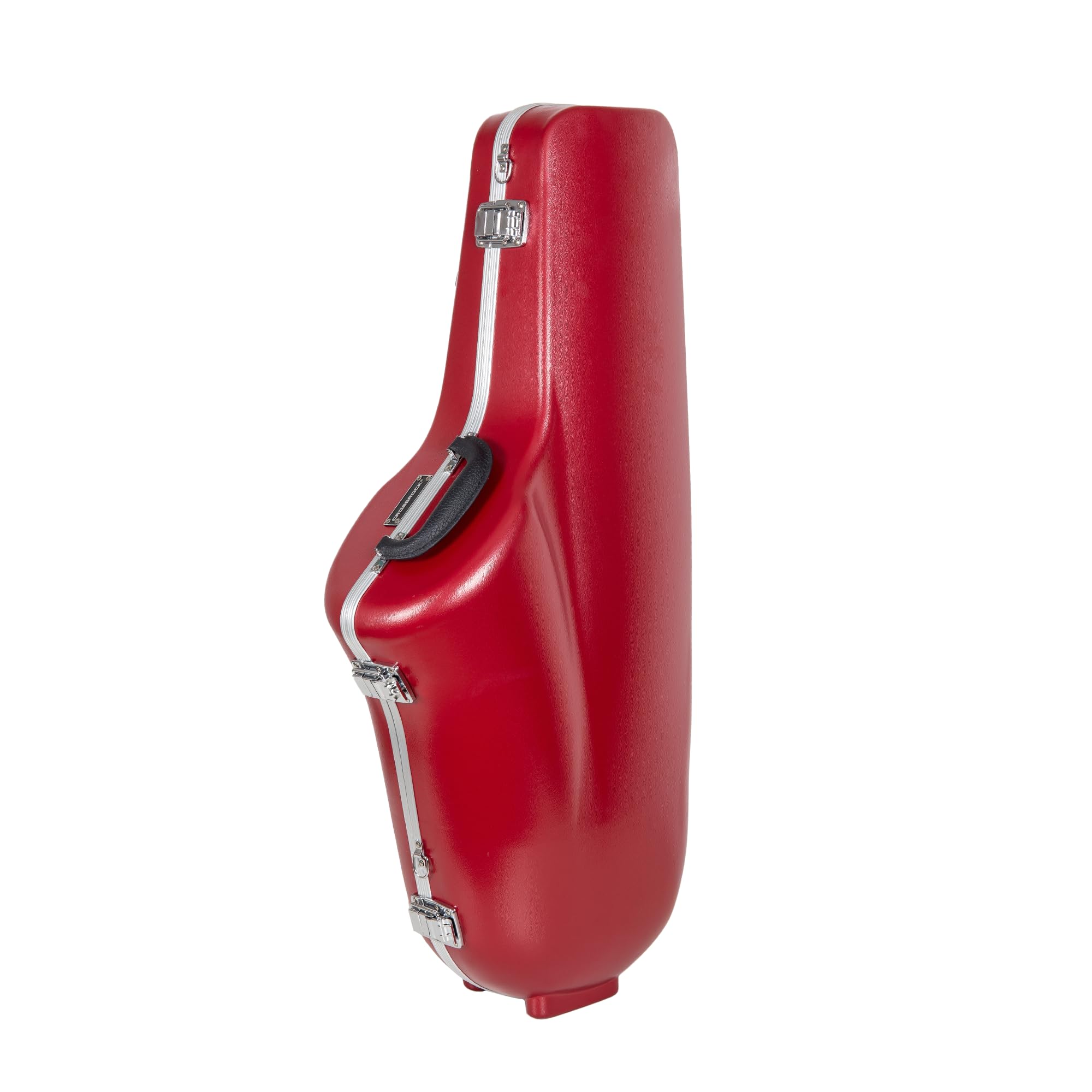 Crossrock ABS Tenor Saxophone Case | Matte Red Shell, Lock, Shoulder Strap, Accessory Pocket – Lightweight Hardshell for Bb Tenor