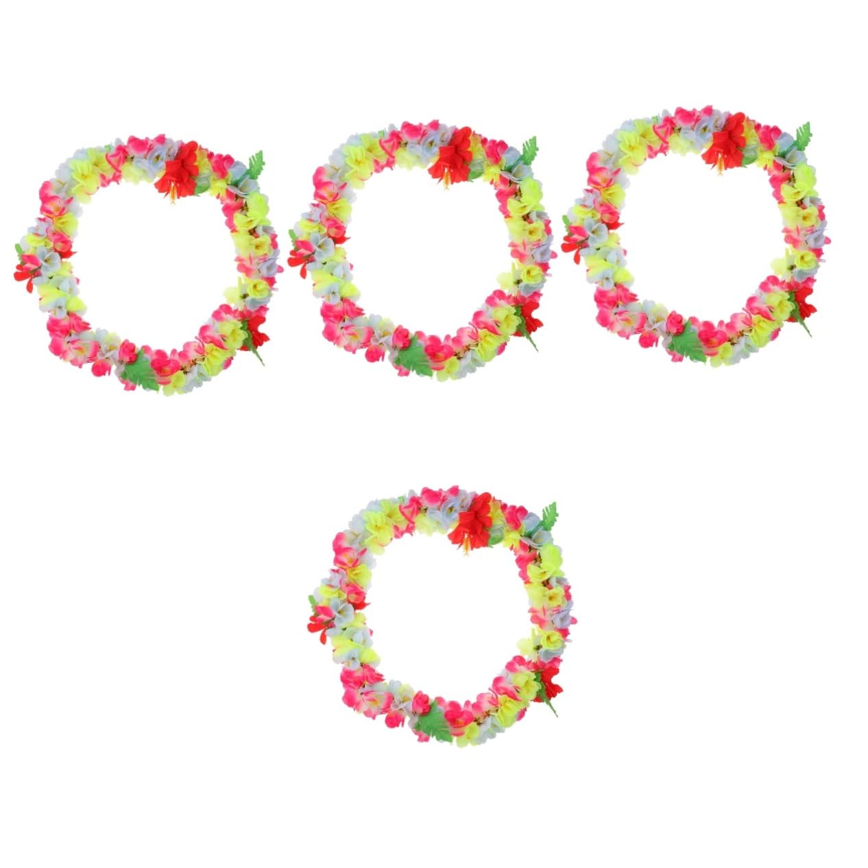 STOBOK 4stücke Hawaiianische Blumenkranz Dekoration Für Strandpartys Lifelike Luau Lei Für Sommerfeste Hochzeiten Und Foto-Requisiten Farben Perfekter Party-spaß