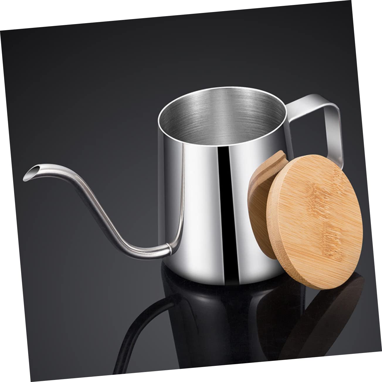 Cabilock Hand Drip Kettle Stainless Coffee Pot with Long Narrow Spout for Precise Pouring for Coffee Tea Water Handheld Design for Easy Use Non Stick Finish