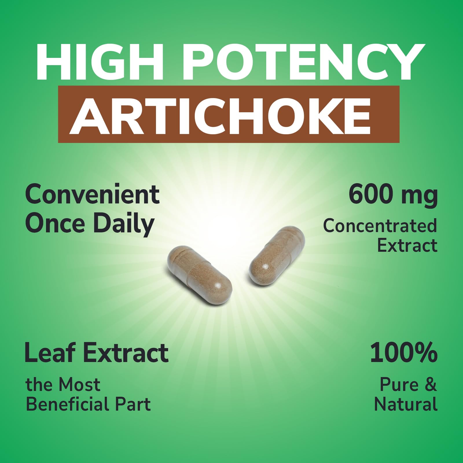 Vitalibre Artichoke Extract, 600 mg of Artichoke Leaf Extract, Non-GMO, No Gluten, for Digestive Health & Liver Function, 90 Capsules — Amazon image 3